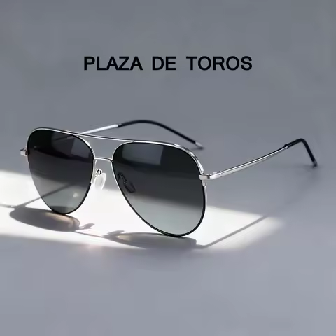 European And American Polarized Sunglasses Retro Style Double Beam Metal Toad Mirror Men and Women Metal Sunglasses For MenUV400