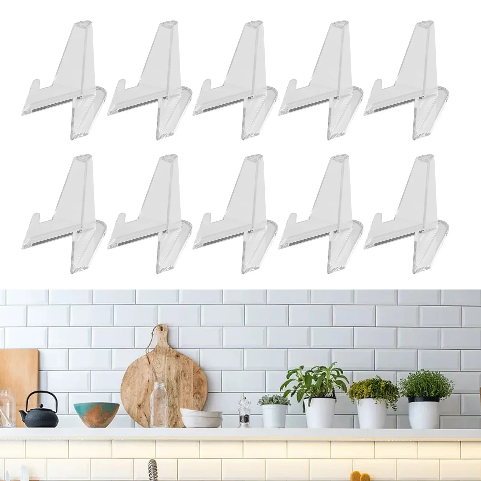 10/20pcs Clear Acrylic Coin Display Stand Holders Small Easel Rack Card Commemorative Challenge Coin Capsule Holder