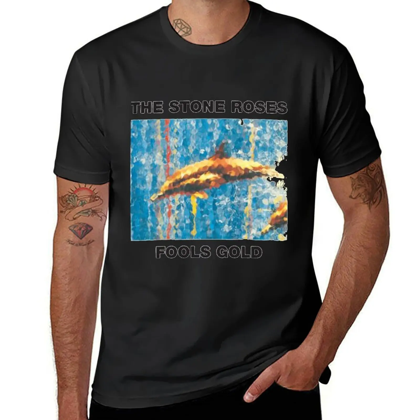 

the stones fools gold T-Shirt oversizeds Aesthetic clothing summer clothes graphics Men's clothing