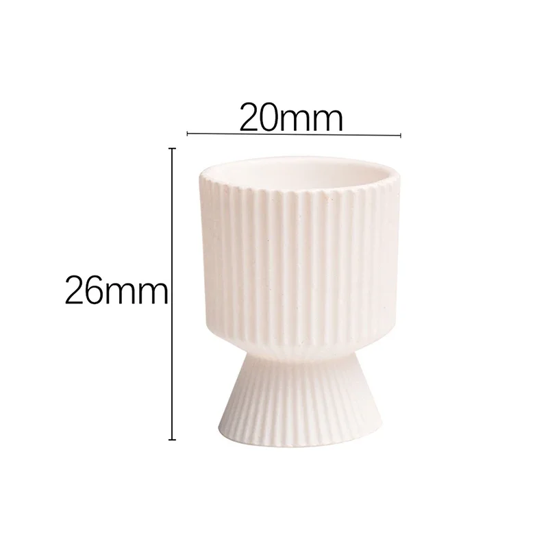 10Pcs Dollhouse Miniature Vase Mini Simulation Geometry Vase Set Flower Arrangement Green Plant Pots Model Home Decor Toys