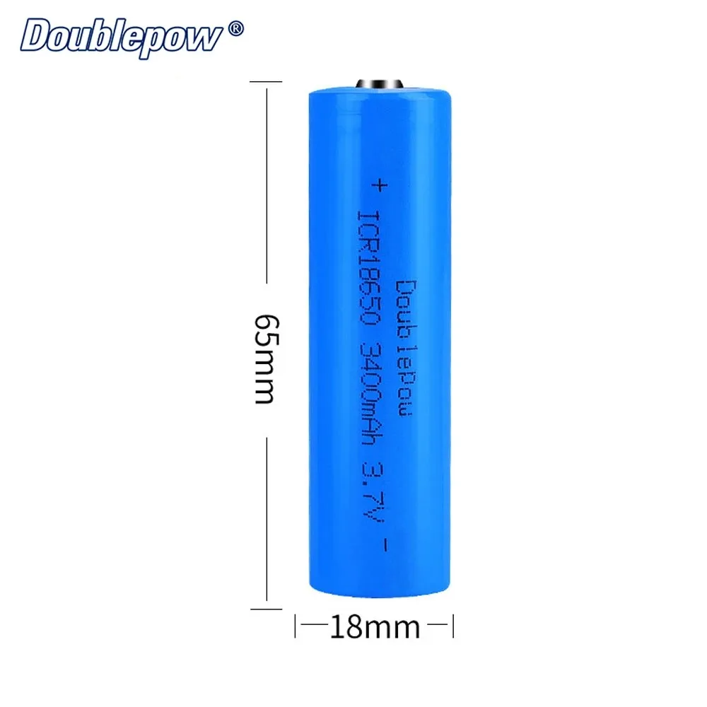 4pcs DOUBLEPOW 18650 3.7V Rechargeable Battery 2600mah Pointed Li-po Lithium Battery For Electric Pointer Doorbell Flashlight