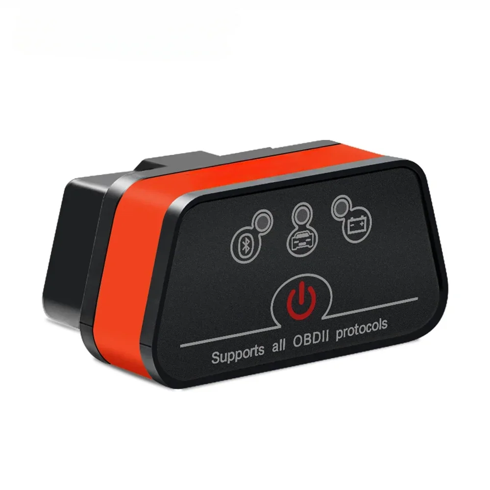 V2.2 OBD Bluetooth 3.0 Car Fault Detector, Black Orange, Support Upgrade