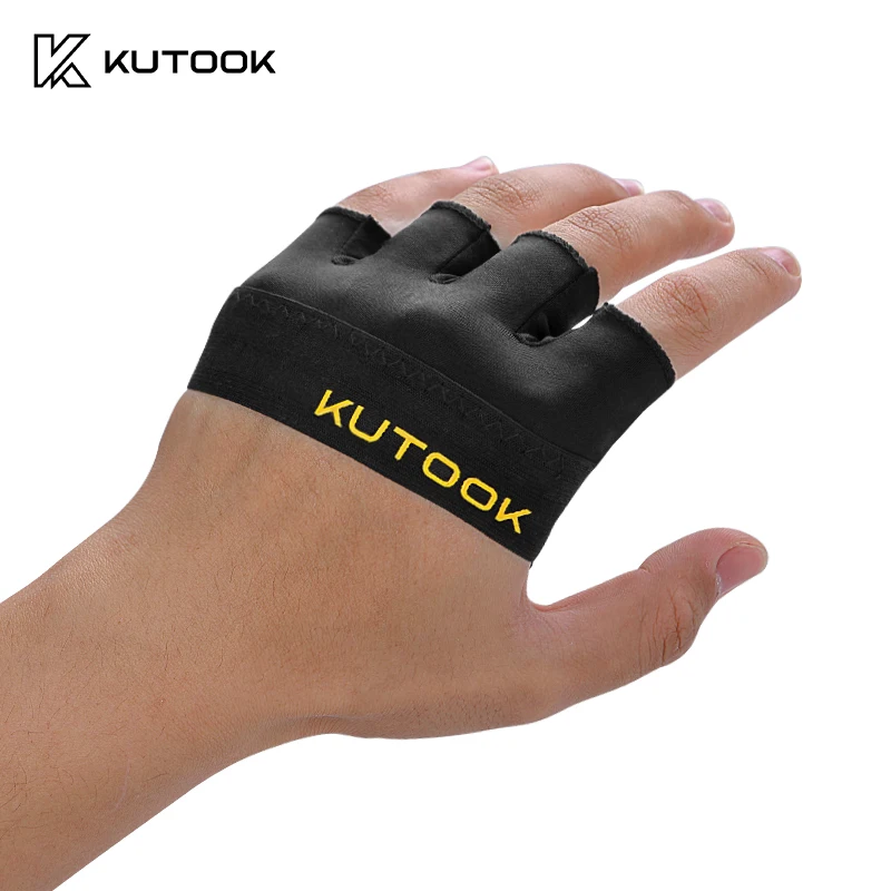 KUTOOK-guantes de cuatro dedos para hombre y mujer, mancuernas transpirables, antideslizantes, absorción de impacto, Yoga, ciclismo, deportes