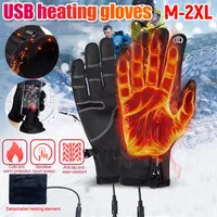 USB Touch Screen Gloves Heated Motorcycle Gloves  Cycling Running Ski  Winter Gloves Hiking Walking Anti-Slip Glove
