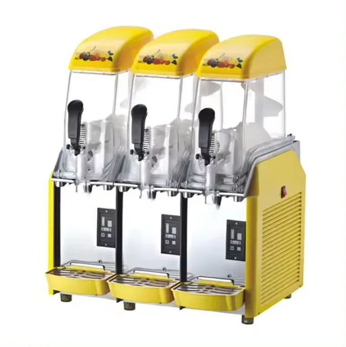 

Hot Sale 220V Commercial 3 Tanks Ice Slush Machines On Sale Ice Cream And Slush Machine For Sale Banana Slicer/Banana