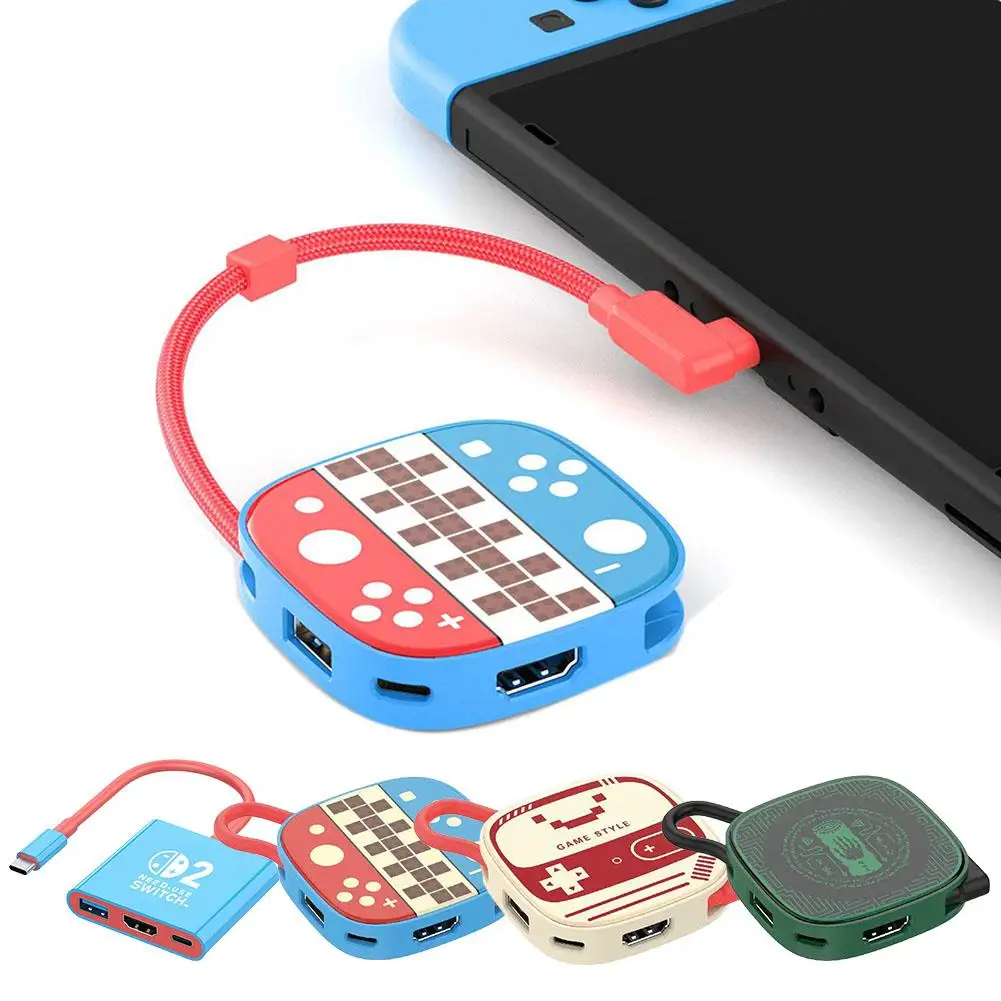 محطة إرساء من النوع C من الجيل الثاني 3 في 1 لـ Switch2 4k 60 هرتز USB3.0 5Gbps PD-100W طاقة لعبة صب شاشة وحدة التحكم في الألعاب #4