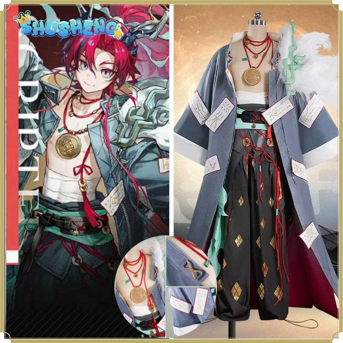 MythCosplay Arknights Yu 2026 Music Festival Costume, Opera Theme Yu Cosplay Full Set For Comic Con Halloween