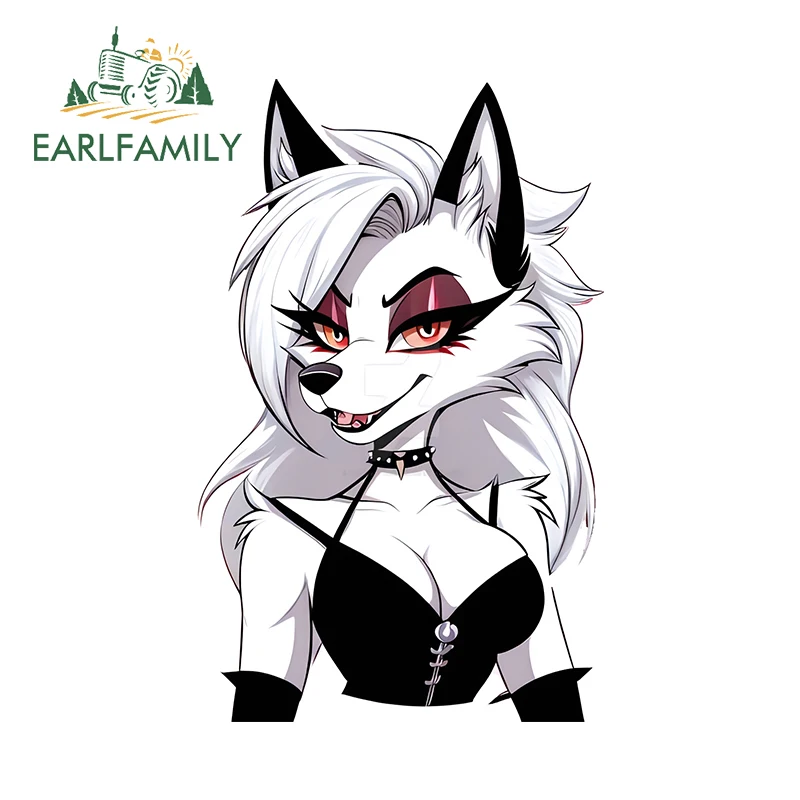 

EARLFAMILY 13cm x 8.2cm Loona Cat Girl Peek Car Stickers Creative Dark Eyeliner NSFW Sling Decal Anime Air Conditioner Decor