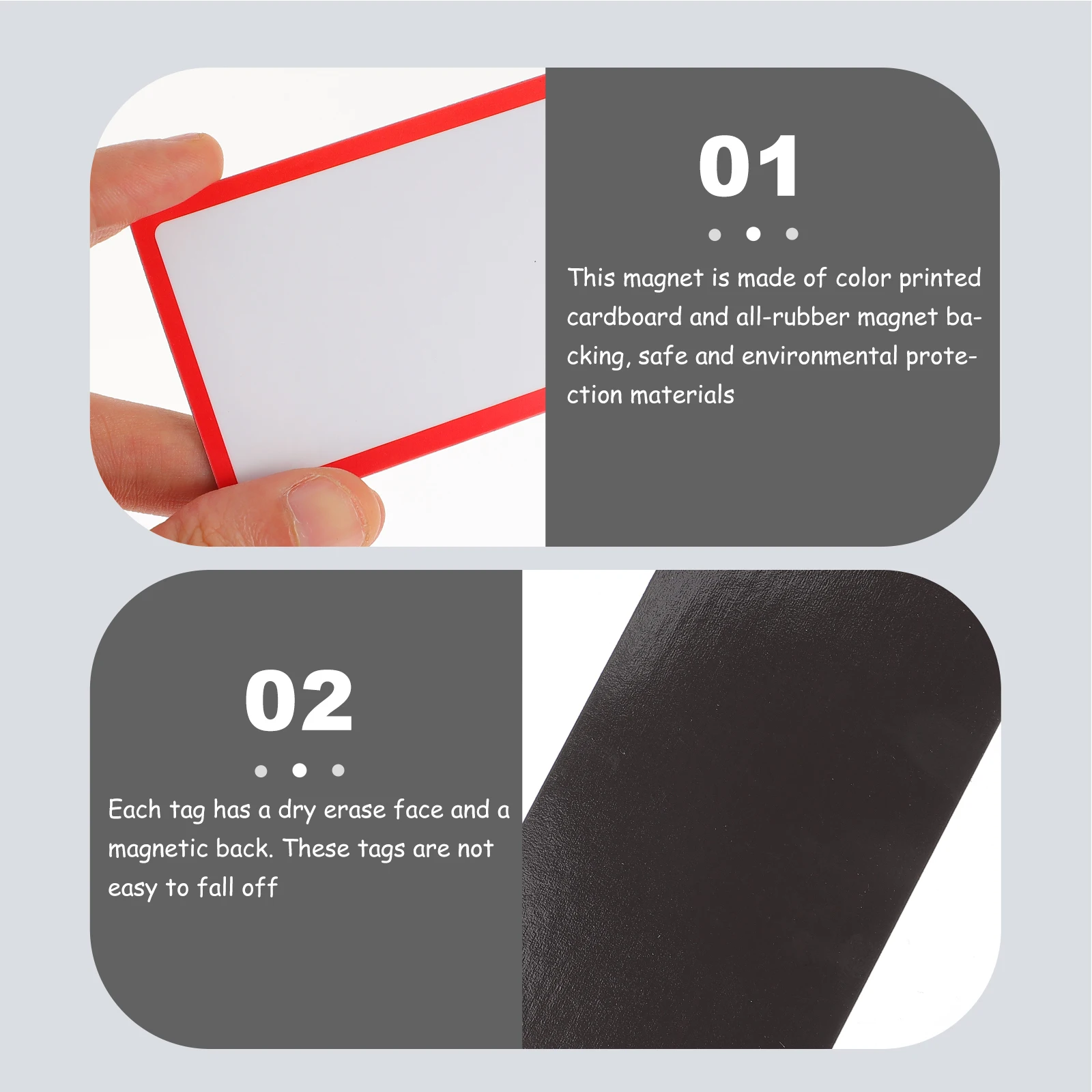 

8pcs Magnetic Label Fridge Notepad Rewritable PET Dry Erase Film Home Decoration Sticker Safe Environmental Reusable Writing