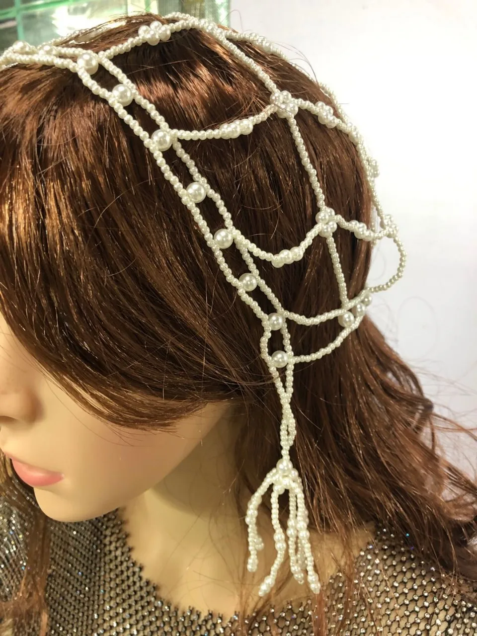 Pearl Hairpin Fashion Grid Headband Hair Accessories Wedding Accessories Hair Clips Tiara обруч для волос Украшения для волос