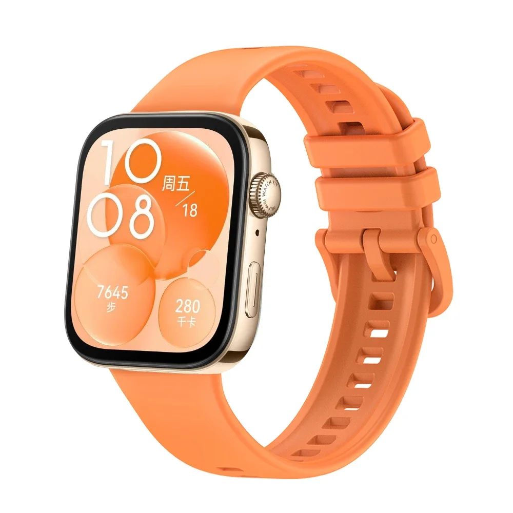 Officiële siliconen band voor Huawei Watch Fit 4-4Pro Kleurrijke gesp Comfortabele lichtgewicht polsband voor Huawei Watch Fit 3-4