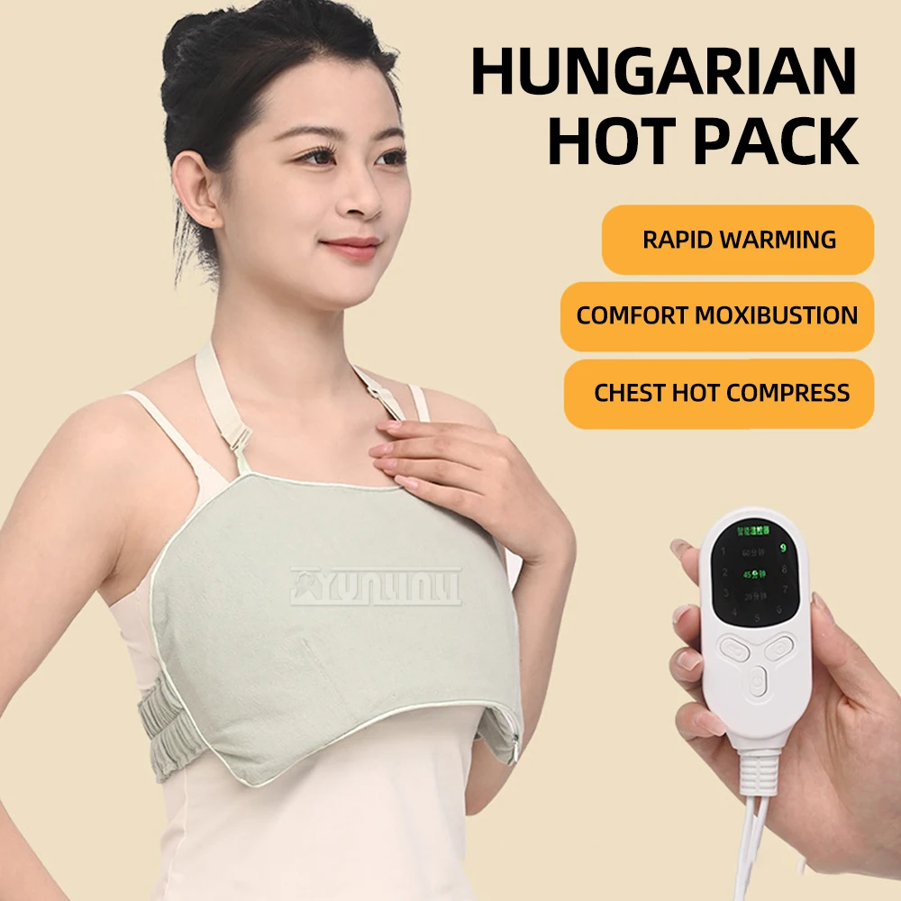 Electric heating chest hot compress bag, breast dredging, rose salt hot compress bag