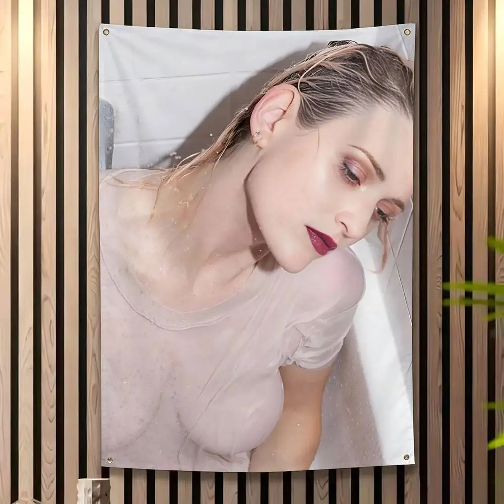 Singer E-Emily A-Armstrong   Flags Wall Hanging Tapestry Outdoor Garage Room Decorative flag Background Blanket