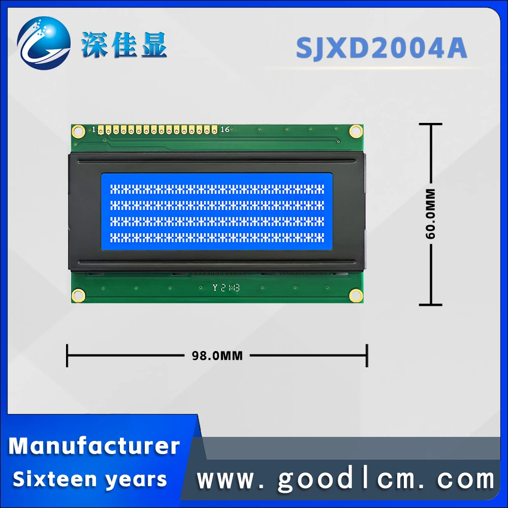 Russian language 20X4 character LCD dot matrix screen SJXD2004A STN Blue Negative industrial 20*4 digital LCM display module