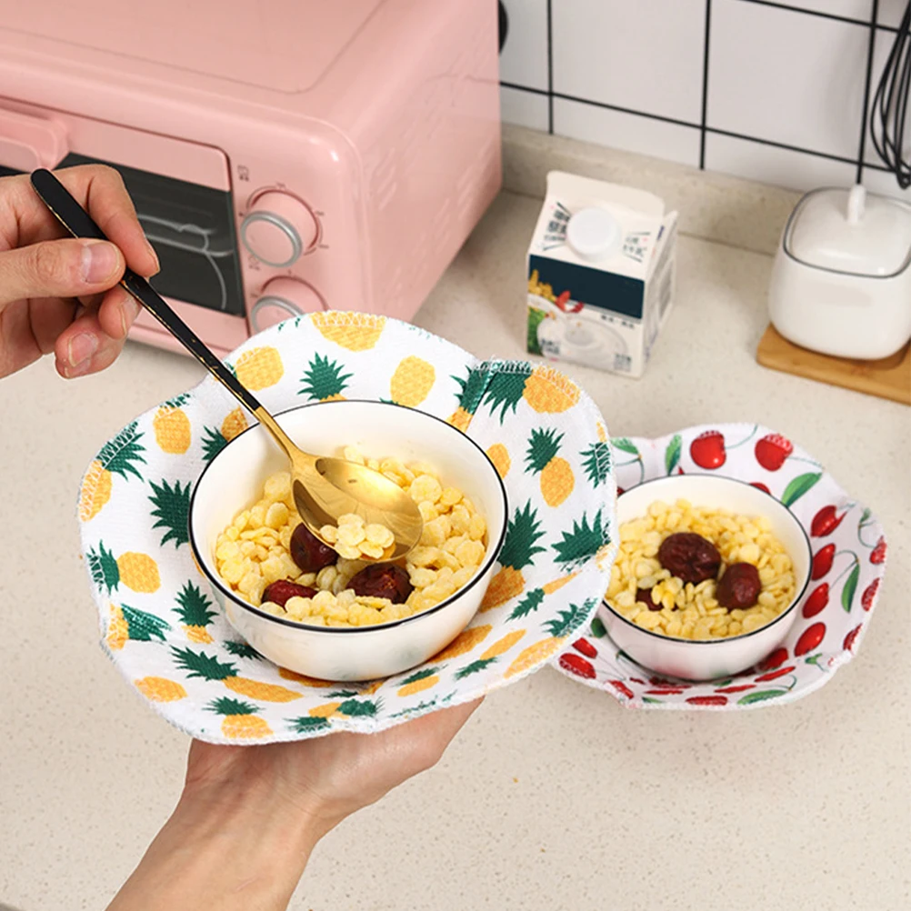 

2 Pcs Microwave Holder Insulated Plate Anti Scald Bowl Covers Heat Resistant Hot Bowl Protectors for Soup Bowls Mugs Non