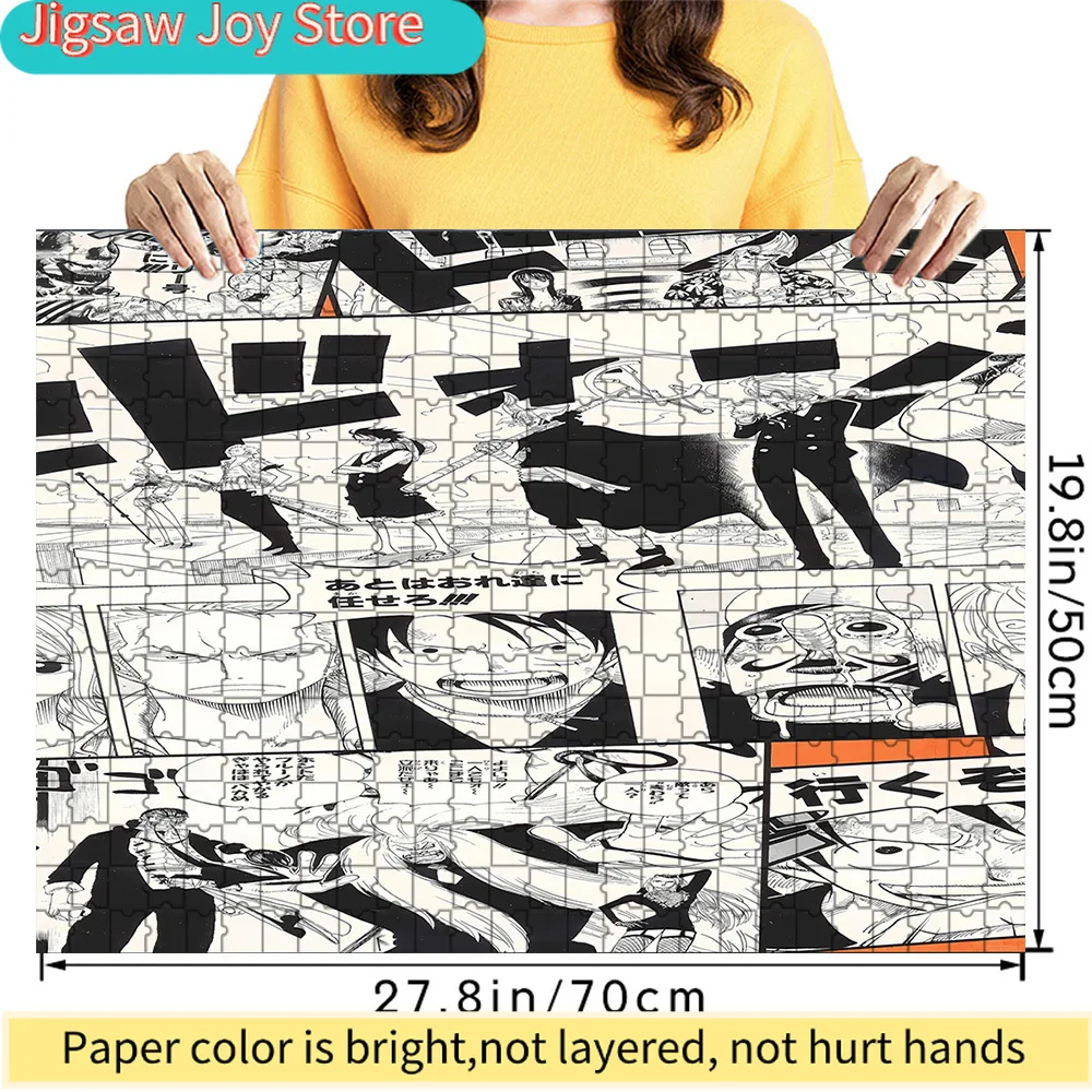 

Premium Paper Jigsaw Puzzle One Piece Straw Hat Crew Manga Panel Collage Art High Quality Cardboard Puzzle Fun Family Leisure Ga