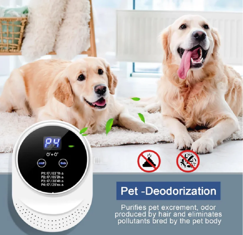 Eliminador de Olores de Ozono para Olores Fuertes, Desodorizante para Arena de Gatos con 99% de Eficacia, Eliminador de Olores de Excrementos de Perro, Purificador de Aire Enchufable para el Hogar