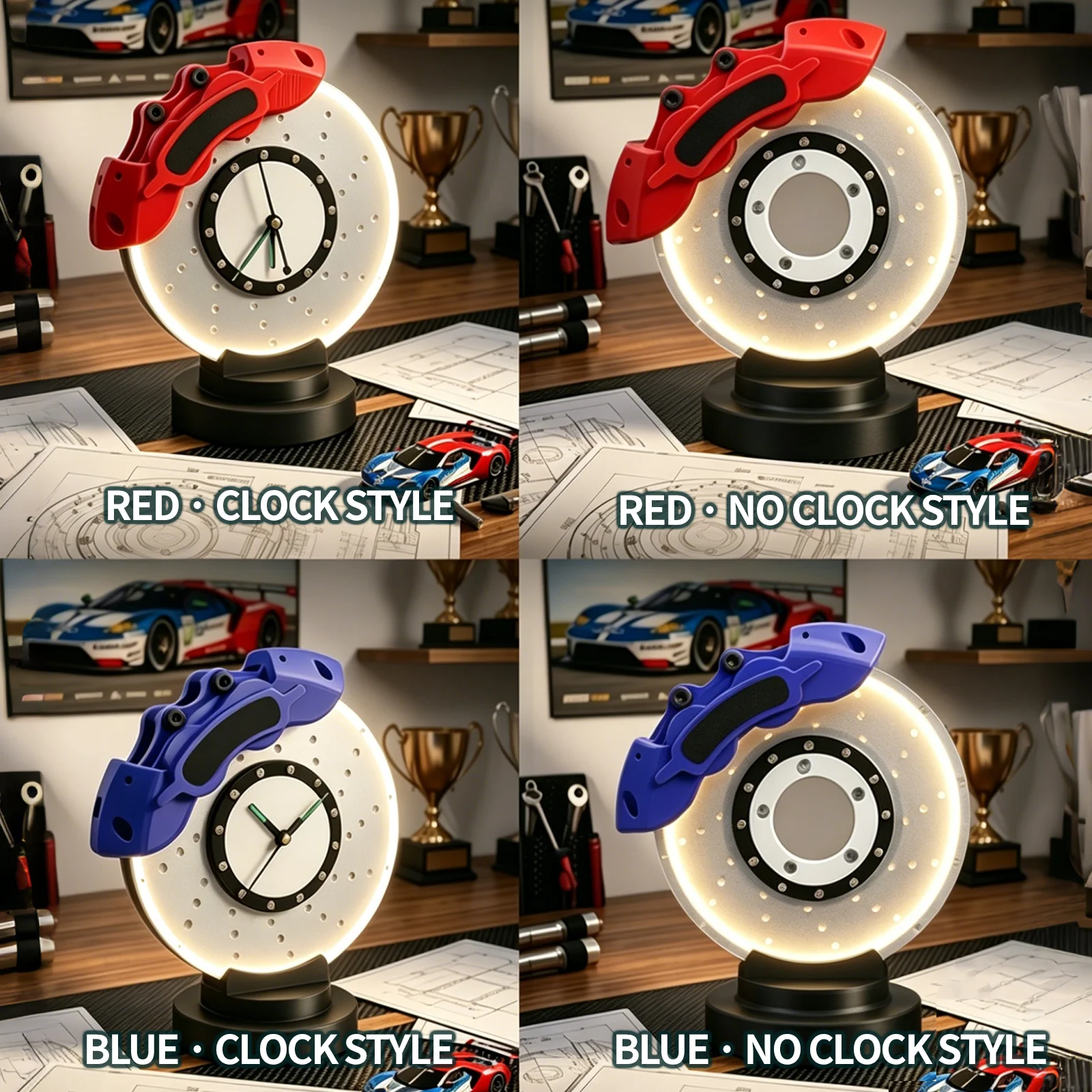 Original DIY Brake Disc LED Atmosphere Charging Desktop Wall-mounted Night Light Ornament Ambient light decorative piece 100K+ s
