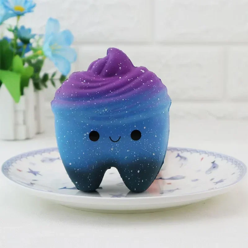 نموذج أسنان إسفنجية لطيفة - كرة ضغط بطيئة الارتفاع، هدية مكتب طبيب الأسنان للأطفال، لعبة يد تململ حسية