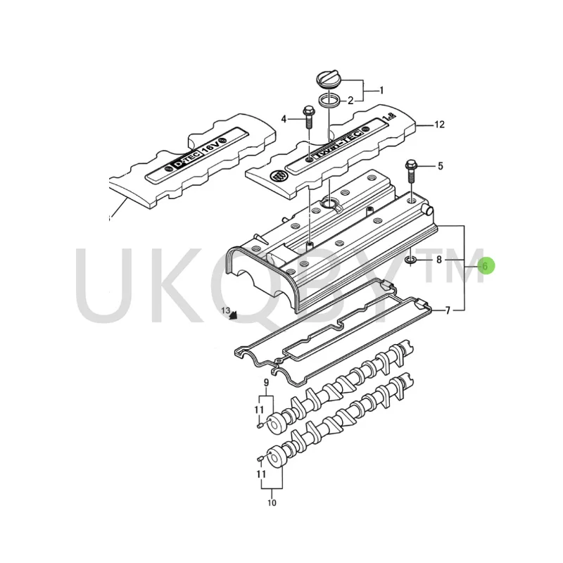 92062396 Suitable for Ka iy ue 1.8 Jingcheng Junwei 2.0 Aluminum alloy valve cover engine cylinder head