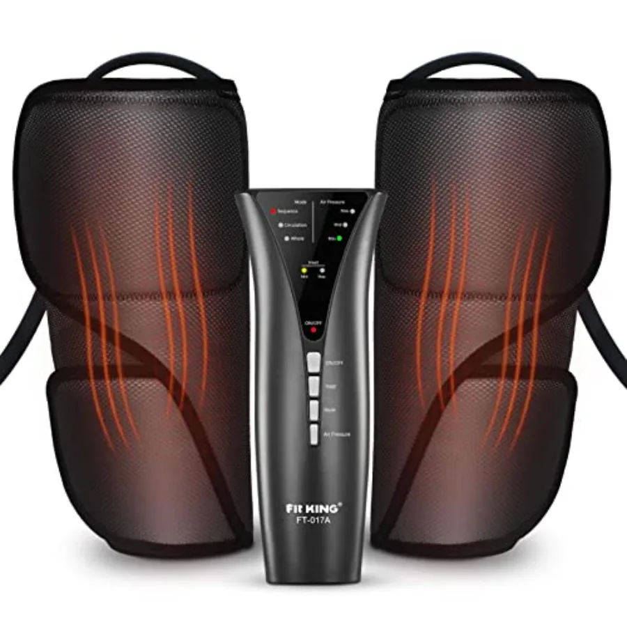 

Air Compression Leg Massager with Heat - Calf Massager for Circulation Helpful for Pain Relief RLS Edema and Relaxation - Great Gift for Wife Mom
