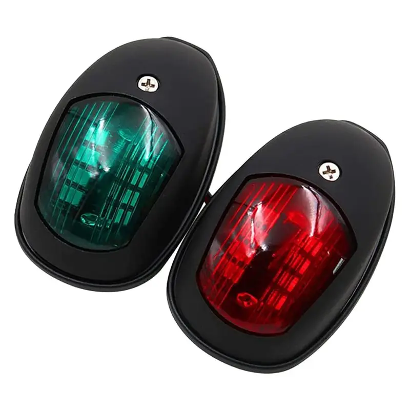 Waterproof LED Marine Navigation Lights Pair 12-24V IP67 3W 8x5630 Red Green Boat Bow Side Marker