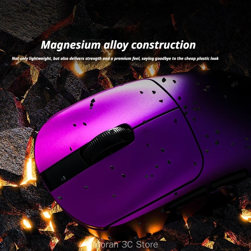 Ajazz Am5 Wireless Gaming Mouse Paw3950 Tri Mode 2.4G 8K Lightweight Magnesium Alloy Ergonomic Mouse For Pc Gamer Computer