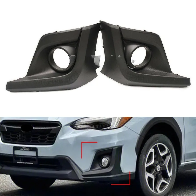 

New 2018 2019 2020 for Subaru XV Car Front Bumper Fog Light Lamp Frame Cover Foglight Foglamp Trim Cap Hood Lid Bezel