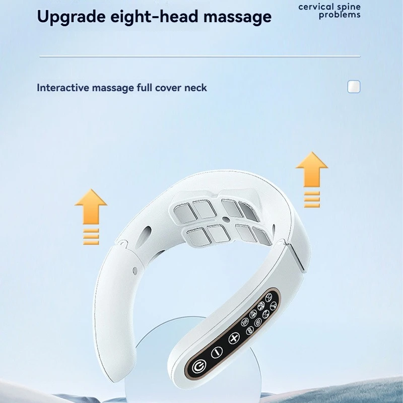 

Masseur Electrique De Cou 15 Vitesses, 6 Modes, Colonne Cervicale Masseur, 8 Têtes Impulsion De Vibration Avec Chauffage Pour Le