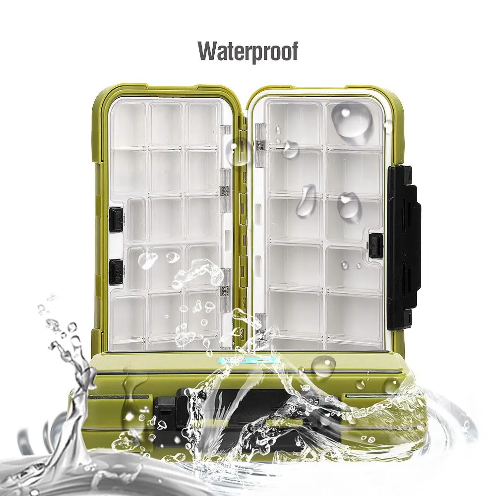 

Waterproof Fishing Gear Accessories Sub-Box Fishing Tackle Box Bait Accessory Box Double-Sided Opening and Closing Bait Box