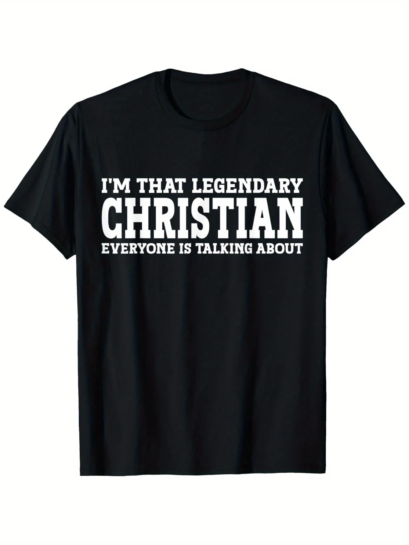 

Men's T-shirt made of pure cotton suitable for outdoor activities a Christian personal name-themed interesting Christian T-shirt