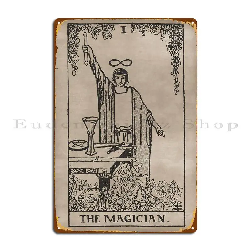 The Magician Metal Sign Living Room Personalized Bar Cave Club Customized Tin Sign Poster