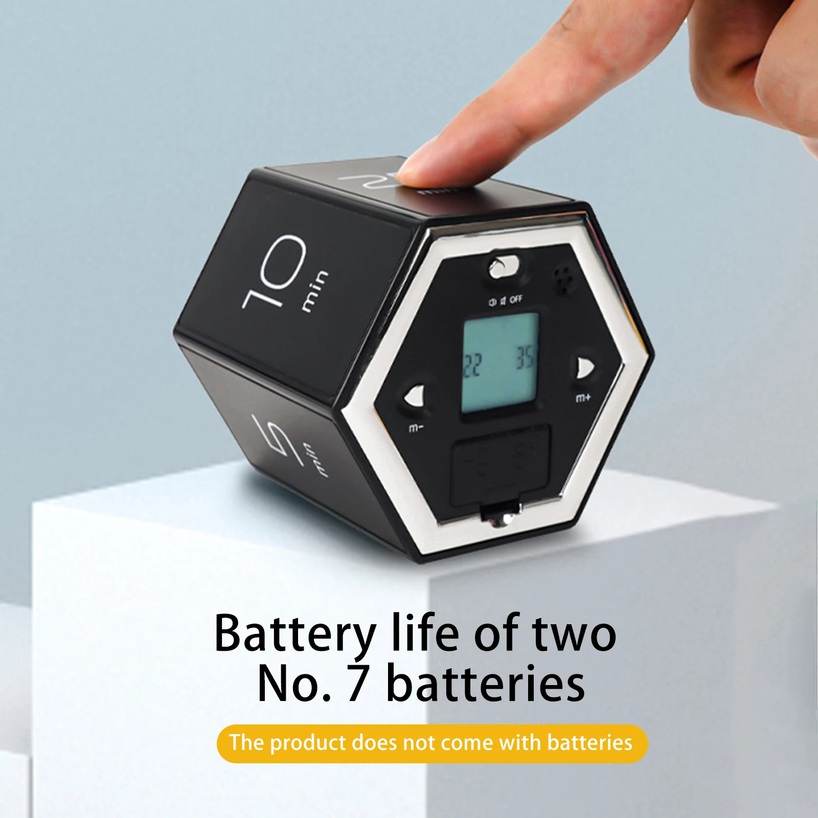 مؤقت رقمي محمول العد التنازلي لأدوات المطبخ 15 ثانية تذكير الوقت الفوري الطويل قابل للتعديل لمدة 1-99 دقيقة #5