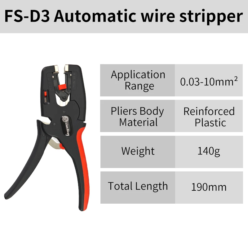 140g lichtgewicht automatische draadstripper, multifunctionele draagbare krimptang voor elektriciens