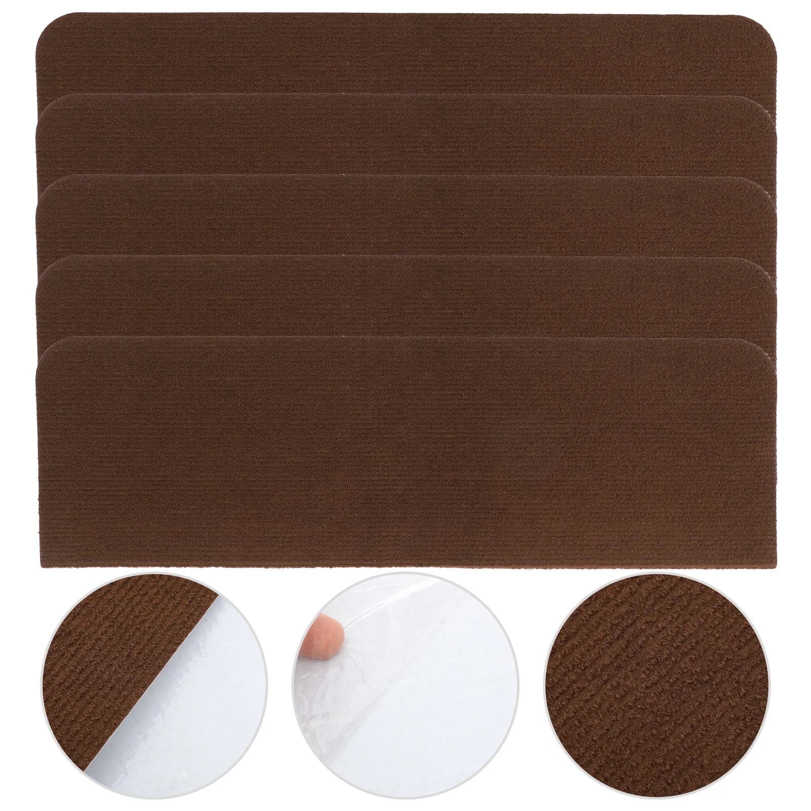 

5pcs Anti-Slip Stair Treads Carpet Non-Skid Step Rug For Indoor Home Use Stair Tread Pad Slip Resistance Floor Mat Building Tool