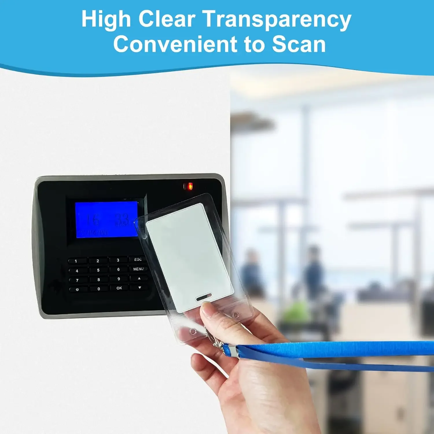 50/20/10PCS Transparent Name ID Badge Holder Waterproof Thick Vertical Business Card Holder Protectors with Resealable Zip image 5
