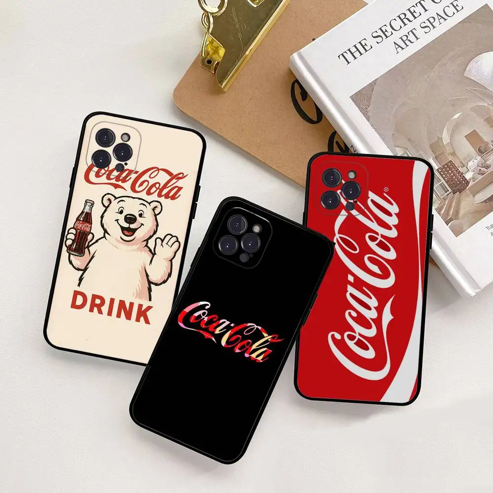 Funda de teléfono clásica Vintage c-cava c-cola para IPhone 11 12 13 14 15 16 Pro Plus X XS MAX, cubierta mate a prueba de golpes