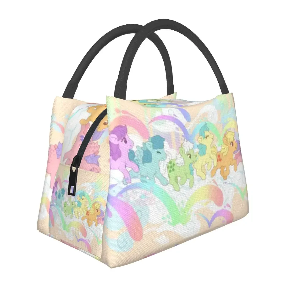 

Rainbow Ponys G1 Lunch Bags Insulated Bento Box Portable Lunch Tote Picnic Bags Cooler Thermal Bag for Woman Kids Work