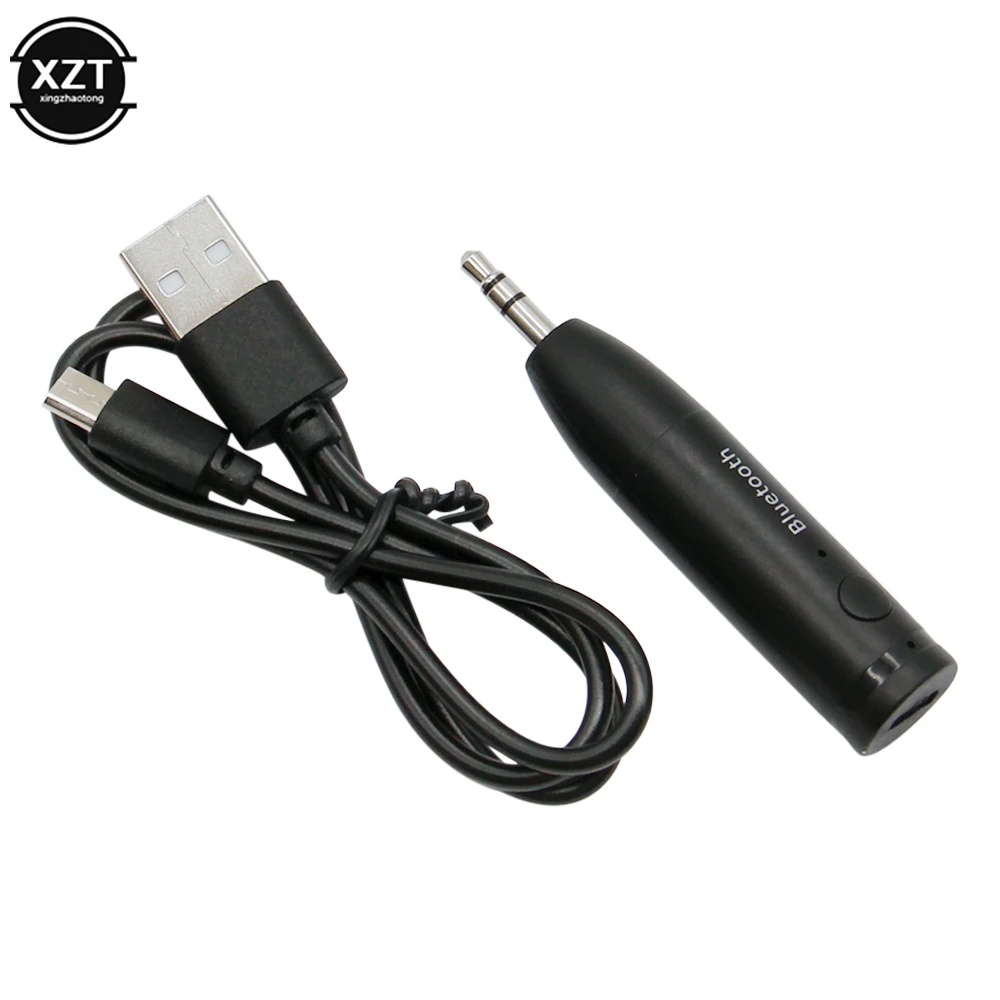 Car Bluetooth Handsfree 5.0 Car Kit Mini 3.5 mm Jack AUX Handsfree Stereo Audio Receiver Adapter for Car Headset Speakers 카오디오