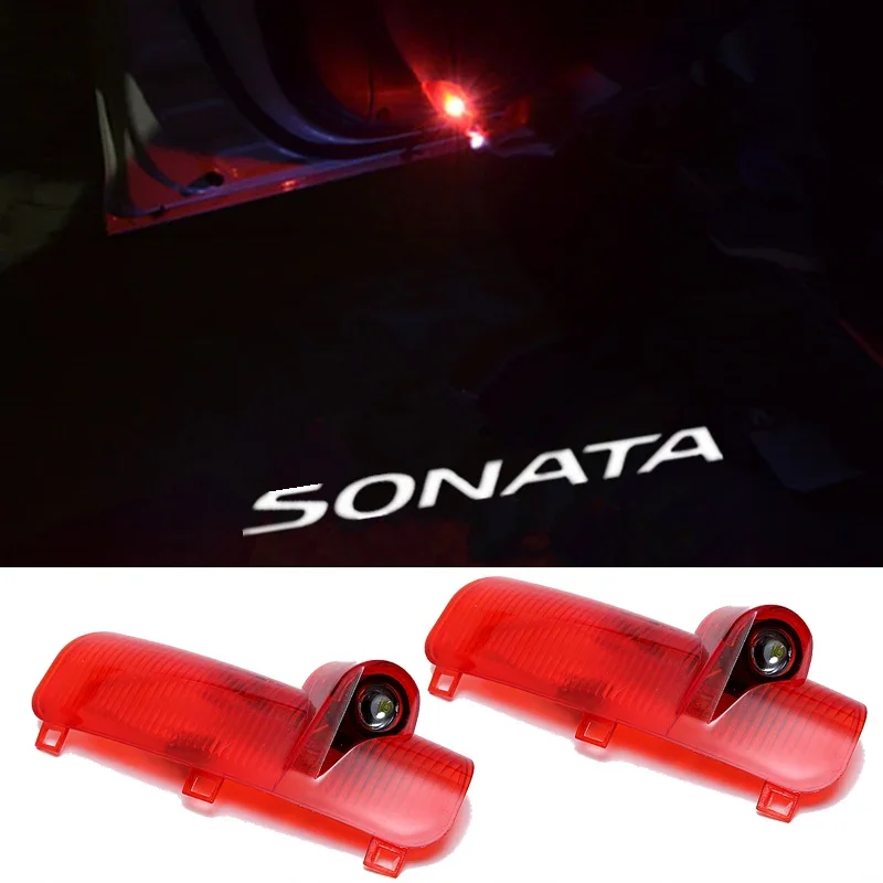 2PCS for Hyundai Sonata 8 YF I45 2010-2014 2011 2012 2013 Courtesy LED Car Logo Door Welcome Lights Projector Ghost Shadow Lamp