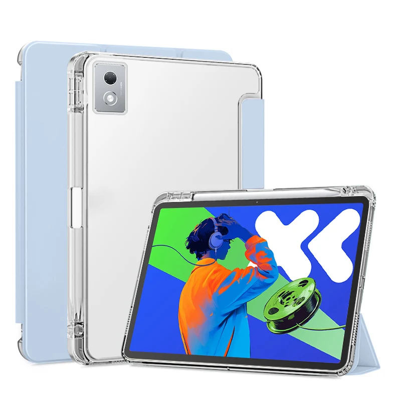

For Xiaoxin Pad 2025 TB335FC Case with Pencil Holder Stand TPU Back for Xiaoxin Pad 11 2025 TB335FC Tablet Cover 11 inch