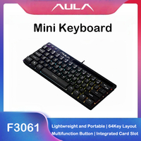 AULA F3061 Wired Keyboard mini Keyboard Office and Home RGB Backlit Keyboard Desktop Computer Laptop and Gaming Keyboard
