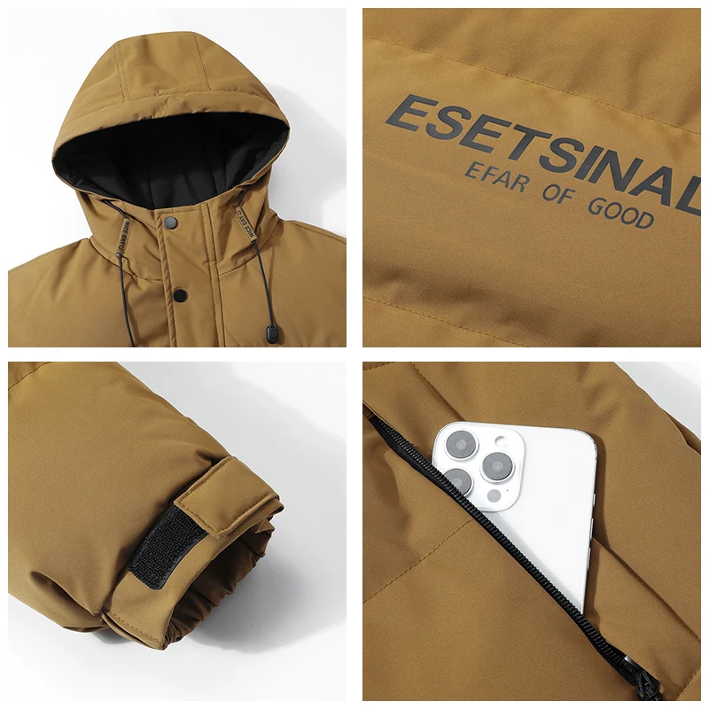 ใหม่Windproofหนาผู้ชายเสื้อกลางแจ้งหลวมอเนกประสงค์Comfort Keep WARM Coatsฤดูหนาวแฟชั่นสบายๆHooded Parka Men