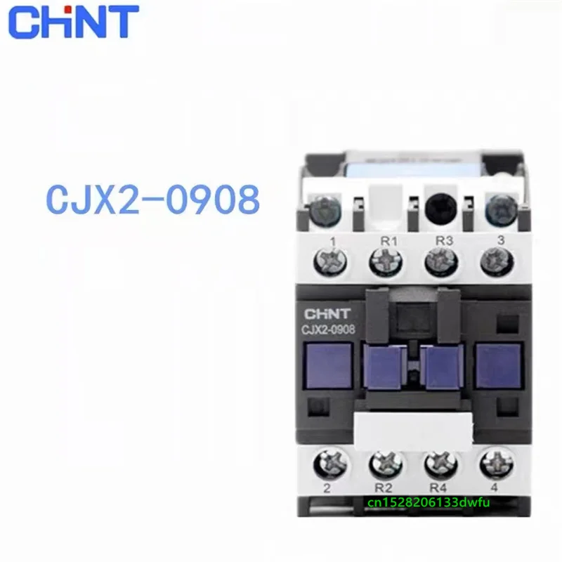 

CHINT CJX2-0908 2NO 2NC 9A LC1D контактор переменного тока с креплением на DIN-рейке, контактор электропитания переменного тока 220 В 110 В 380 В 24 в 36 в 48 в