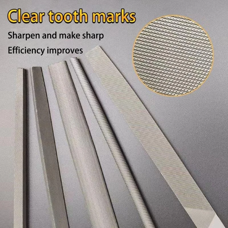 

6 Inch Steel File Set without Handle 5 Shapes for Metalworking & Woodworking