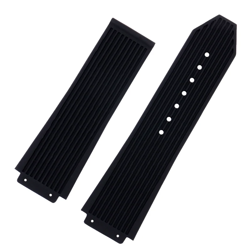 Hublot Yubo-Classic أحزمة ساعات مرنة مقاومة للماء ، سلسلة انصهار كلاسيكية ، مرنة ومريحة ، سوداء ، زرقاء ، بيضاء ، 26x19mm