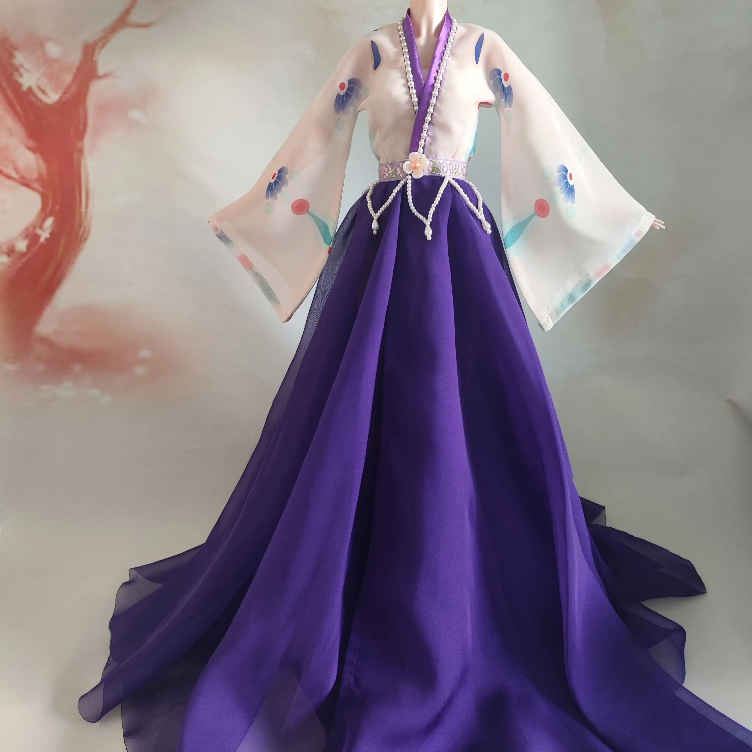 

Doll's Clothes for 1/3 Bjd Doll 60cm Chinese Ancient Style Costume Hanfu Dress Up Toys Play House Gift Doll Accessories, No Doll