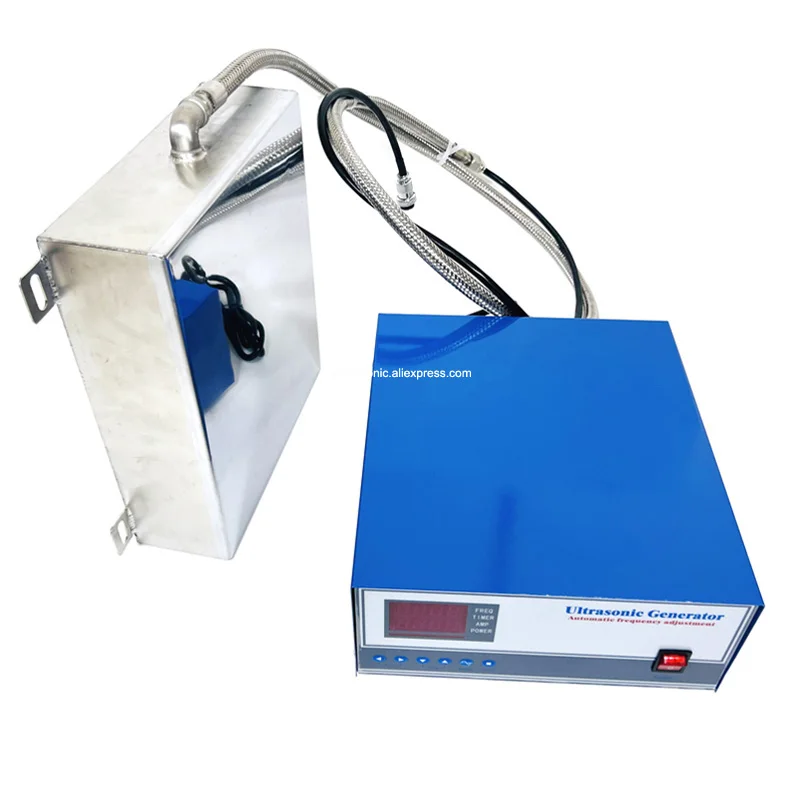 28KHz 40KHz 120KHz Immersible Ultrasonic Transducer Box For Multi Frequency Ultrasonic Cleaner Sonicator Cleaning Tank