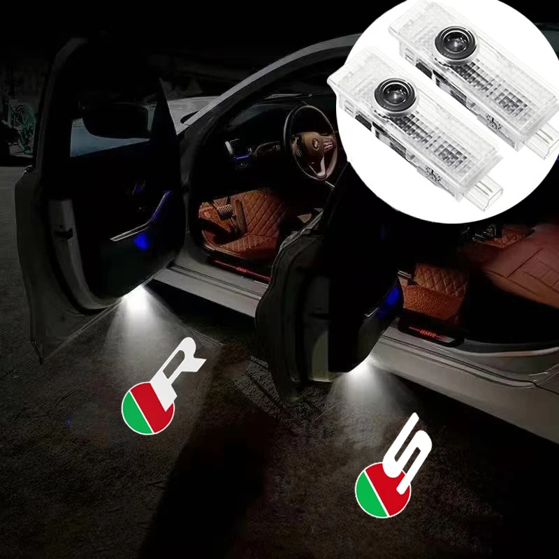 2PCS 3D Ghost Shadow Logo LED Car Door Welcome Courtesy Projector Lamps For Jaguar S R Sport F‑TYPE F‑PACE I‑PACE XF XE XJ