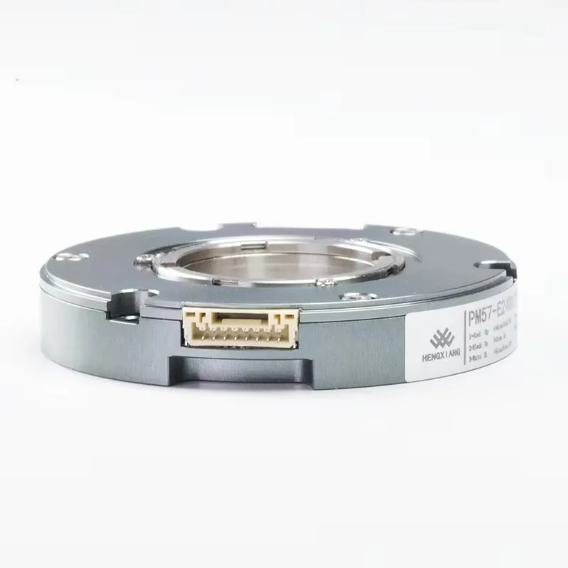 PM57 Absolute Encoder 24Bit 32Bit BISS C SSI 10mm Ultra Thin Multi-Turn Bearingless Through Shaft RS485 Output